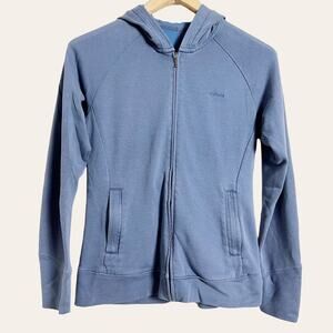 Patagonia Women's Solid Blue Hooded Zip Up Jacket Size Small